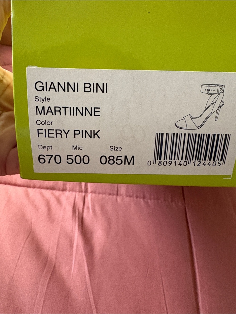 Gianni Bini Hot Pink Clear-Strap Slide Heels